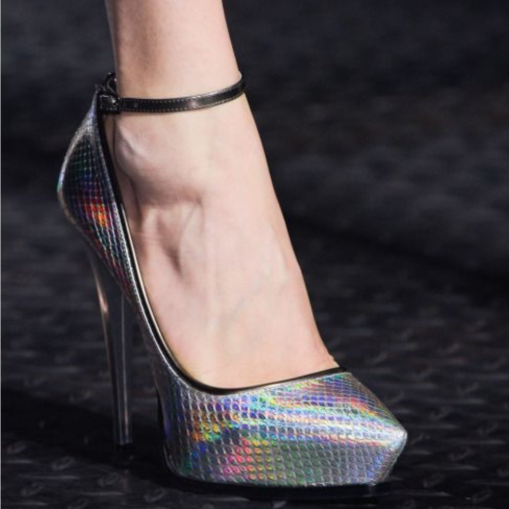Lanvin 2013 Ete Iridescent Snakeskin Heels